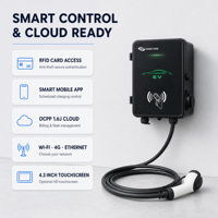 Chargeur de voiture électrique d'intérieur 7kW 32 Ampères avec fonction WiFi, accès par carte RFID pour usage résidentiel, OEM ODM Vente en gros