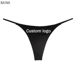 Mutande a vita bassa con Logo personalizzato colore della pelle G stringhe da <span class=keywords><strong>ragazza</strong></span> mutandine da donna <span class=keywords><strong>in</strong></span> cotone senza cuciture - Product Image 1