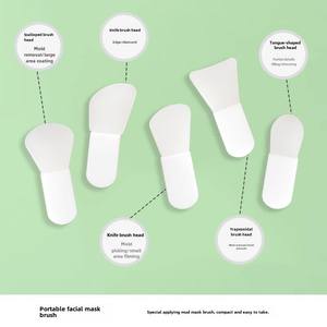 Tragbare Mini-Silikon-Gesichts masken bürste mit flachem Kunststoff griff Einzel artikel für Foundation-Gesichts reinigung und Schönheits pflege - Product Image 3