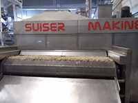 SUISER MAKINE SGF1200 RVS notenverwerkingsmachine industriële braadoven 2000 kg/uur gasaangedreven
