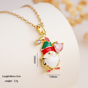 Giáng Sinh Vòng Cổ Mùa Đông Bông Tuyết Santa Claus Cây Chuông Mặt Dây Chuyền Chic Xương đòn Chuỗi, Giáng Sinh Đồ Trang Sức - Product Image 6