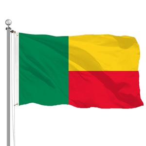 Bandera Nacional de Benín Personalizada de 90x150cm para Exteriores, Bandera de la República de Benín, Pancarta Pan Africana Beninésa, Poliéster 100D - Product Image 1