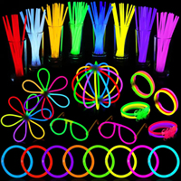 Bracelets et colliers lumineux en plastique, écologiques, pour fêtes, Pâques, Noël, Halloween, articles de football