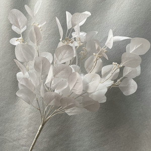 Queyiyi Fleurs artificielles, bouquet de feuilles de pomme à 9 branches, 51 cm, pour décoration de mariage, arrangement floral séché d'intérieur - Product Image 4