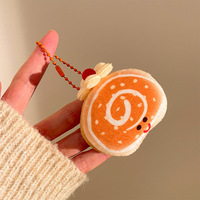 Porte-clés en peluche Kawaii, pendentif en forme de pain moelleux, porte-clés personnalisé, accessoires pour sac à main pour filles, sac d'école, couples, vente en gros, lanières de voiture