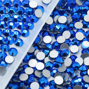 Piedras de Estrás Metálicas Brillantes SS3-SS50, Color Azul Capri, Cristal AB sin Fijación en Caliente, para Accesorios de Prendas - Product Image 2