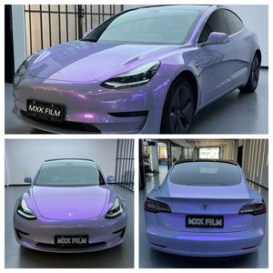 <span class=keywords><strong>Film</strong></span> de protection de voiture en vinyle bicolore gris et violet rêveur, facile à installer, <span class=keywords><strong>film</strong></span> de changement de couleur pour véhicule - Product Image 2