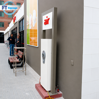 Support d'affichage publicitaire extérieur en métal personnalisé pour station-service, pompe à air, zone de service automobile, signalétique, kiosque, cadre en acier durable