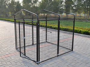 Jaula para perros de hierro con patrón sólido negro, caja de Metal soldada para deportes de mascotas al aire libre sostenible, precio moderado - Product Image 6
