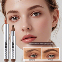 Lápiz de Cejas con Efecto de Cabello 3D, Acabado Suave, 2 en 1, Larga Duración, Resistente al Agua, Maquillaje de Viaje, OEM, ODM, Logotipo Personalizado
