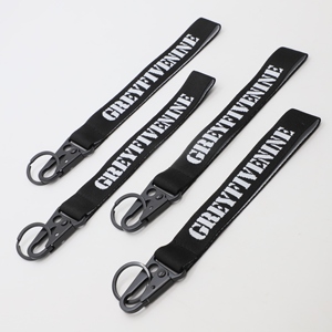 Custom Screen Printing Short Wrist Lanyard with Heavy Duty Carabiner for Car Enthusiasts Forged Themed Nylon Key Lanyards - Product Image 1