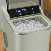 Machine à glaçons électrique professionnelle portable de comptoir en plastique, 16 kg/24h, fabrication rapide de glaçons durs, automatique, pour usage domestique, vente en gros