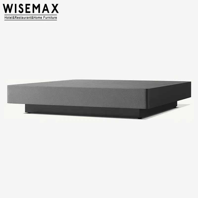 WISEMAX mobili in alluminio contemporaneo mobili da esterno in alluminio tavolino da caffè per uso esterno