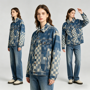 <span class=keywords><strong>Veste</strong></span> en jean personnalisée de haute qualité, <span class=keywords><strong>veste</strong></span> vintage de créateur pour homme, taille plus, streetwear, vestes en jean pour homme - Product Image 4