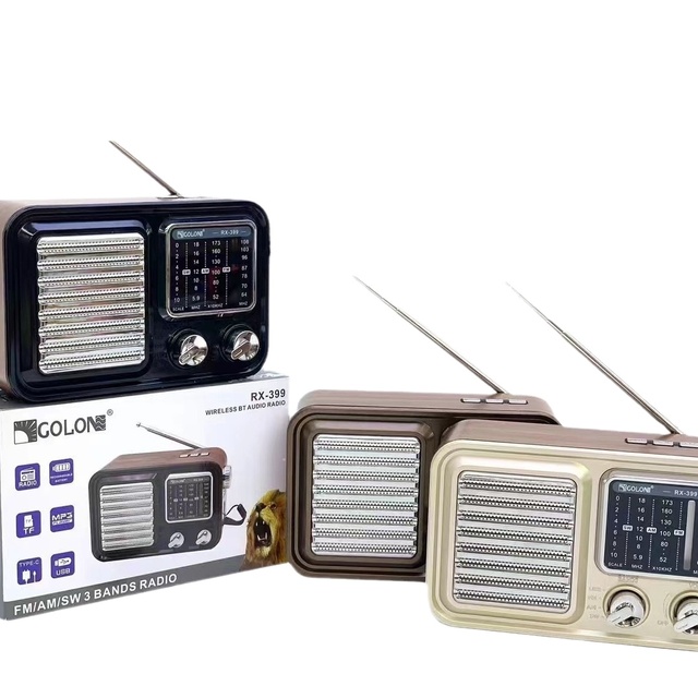 World Band Radio Portable Audio Player Retro Solar Radio Am Fm Multiband Retro Style Classic Vintage Radio Bluetooth Speakers