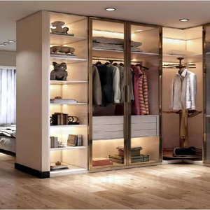 ผู้ผลิตเฟอร์นิเจอร์ห้องนอนสั่งทำพิเศษสำหรับบ้านทั้งหลัง ตู้สแตนเลสหรูหรา - Product Image 1