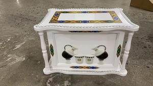 KEWAY nuovo Design vernice MDF <span class=keywords><strong>tavolino</strong></span> con <span class=keywords><strong>stampante</strong></span> e acrilico diamante per la casa - Product Image 2