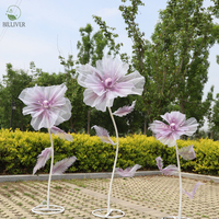 Nouvelles fleurs artificielles géantes de style moderne, faites à la main en EVA et PE, grandes fleurs de pavot en soie pour la décoration de mariage, de fête ou de magasin