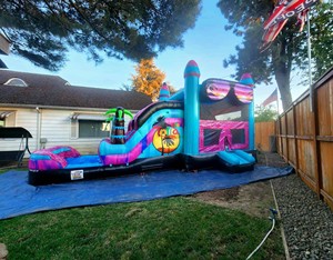 Nuovo Design: Castello Gonfiabile a Tema Occhiali da Sole con Scivolo e Area Salto <span class=keywords><strong>in</strong></span> <span class=keywords><strong>Vendita</strong></span> - Product Image 5