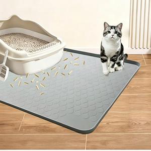 Cross-border New <b>Large</b> cat Litter <b>Mat</b> Silicone Anti-slip Foldable Pet <b>Mat</b> to Prevent Bringing Out cat Litter Silicone <b>Mat</b> - Product Image 1