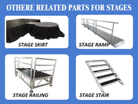 Plateforme de scène en aluminium simple, durable et réglable à 4 pieds pour événements