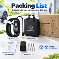 Chargeur EV portable Type 1 J1772 Niveau 1 Niveau 2 ETL FCC RoHS 16A 32A 40A 48A 120V 240V 1.92kW 3.84kW 7.6kW 9.6kW 11.5kW LCD