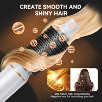 Styler capillaire professionnel 5 en 1, sèche-cheveux haute vitesse, brosse électrique à air chaud, lisseur et boucleur en une seule étape