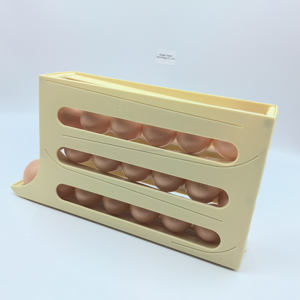 Contenedor de almacenamiento de plástico PP blanco de 4 capas Organizador de huevos frescos plegable Técnicas de inyección Dispensador de huevos - Product Image 5