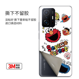 Pegatina para teléfono Xiaomi 11T Pro, cubierta completa, decoración con diseño de oso negro - Product Image 4