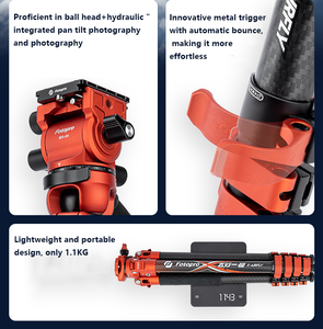 Trípode de Viaje de Fibra de Carbono <span class=keywords><strong>Fotopro</strong></span> X-Airfly FALCAM F38, Trípode de Liberación Rápida con Tornillo Extensible de 1/4, Trípode de 1.6M con Rótula de 1/4 - Product Image 4