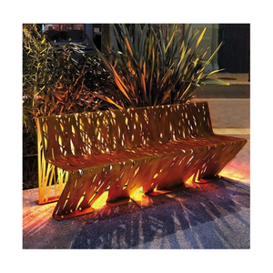 <span class=keywords><strong>Banc</strong></span> extérieur Vintage <span class=keywords><strong>en</strong></span> métal marron Antique, <span class=keywords><strong>banc</strong></span> extérieur de rue, <span class=keywords><strong>banc</strong></span> décoratif <span class=keywords><strong>en</strong></span> acier de jardin - Product Image 2