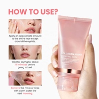 Masque de nuit au collagène pour une peau éclatante et ferme, masque peel-off pour le visage qui renforce l'élasticité