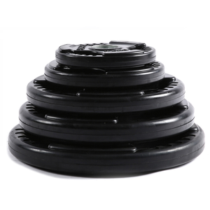 Piastra del peso del bilanciere di vendita diretta in fabbrica, piastra del peso del paraurti in gomma completa, piastra di gomma piena nera - Product Image 2