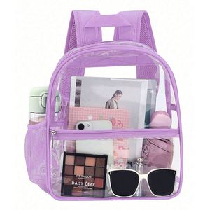 Sac à dos transparent en PVC, sac à dos scolaire imperméable de grande capacité pour adolescentes et hommes - Product Image 3