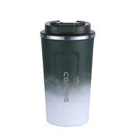 Mug à café intelligent en acier inoxydable 304 à dégradé de couleurs, portable, pour voiture, extérieur, pour femme, gobelet à eau d'accompagnement