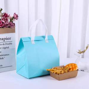 Bolsa Térmica Aislante Portátil Desechable de Tela No Tejida con Logotipo Personalizado, Cierre de Cinta y Lámina de Aluminio para Alimentos, Enfriador de <span class=keywords><strong>Pizza</strong></span> para Almuerzo - Product Image 2