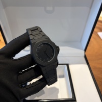 Montres à quartz octogonales pour couple avec bracelet en plastique multicolore, chiffres arabes, ajusteur de chaîne et coffret cadeau – Vente chaude