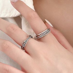 925 Sterling Thai <b>Silver</b> Index Finger Open <b>Ring</b> Chain Design Women's Fashion Jewelry Gift - Product Image 3
