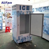 Congélateur commercial 650L pour glace, refroidissement par ventilateur, 80 sacs, contrôle numérique de la température, présentoir à glace