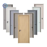 Porte intérieure moderne en MDF/HDF blanc moulé, à âme pleine, en bois, pour projets d'appartements, d'hôtels et de entrepreneurs – Vente en gros usine