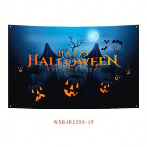 Wholesale Printing Spooky Personalized Scary Halloween Pumpkin Banner Party Outdoor <b>Flags</b> - Product Image 4