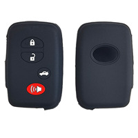 Housse de clé en silicone pour Toyota Reiz Camry Land Cruiser-Étui pour clé de voiture télécommandée 3 + 1 avec design creux pour clé 3 + 1
