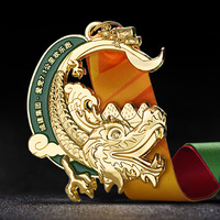 Concevez votre propre médaille personnalisée en alliage de zinc 3D métal 5K Marathon Triathlon Taekwondo course médailles de finition Sport avec ruban