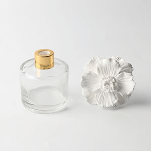 Grosir bunga keramik wangi buatan tangan 50ML botol kaca porselen rumah plester Aroma wangi Diffuser minyak esensial buluh - Product Image 2
