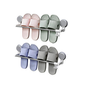 Estante para zapatos montado en la pared del baño, estante de almacenamiento duradero rectangular de una sola capa para baño y cocina - Product Image 1