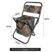 Chaise pliante de camping Yangguang en fer léger camouflage, nouvelle arrivée, avec sac de rangement et dossier, idéale pour les étudiants en art
