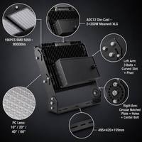 Projecteurs LED de stade 500W IP68 en alliage moulé sous pression, incurvés verticalement, résistants aux hautes températures, pour terrains de jeux, jardins et cours arrière