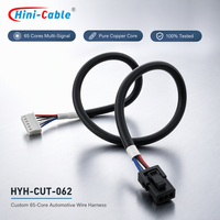 Harnais de câblage automobile personnalisé 65 conducteurs HYH-CUT-062 avec fils conducteurs en cuivre et connecteurs à broches pour systèmes de voitures et camions