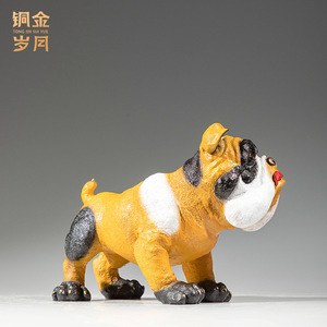 Figura de Cachorro de Perro Boxer en Latón, Adorno Metálico de Cobre, Decoración Artesanal para Sala de Estar o Escritorio, Estilo Tradicional - Product Image 5