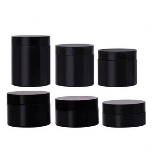 Black PET Cosmetic <b>Jars</b> for Canned Food Candy <b>Cookie</b> & Baby Food Custom Logo 80ml-250ml Sizes - Product Image 1